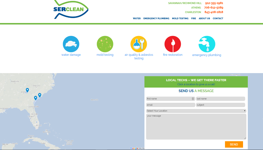 SerClean Savannah Web Design | United WebWorks