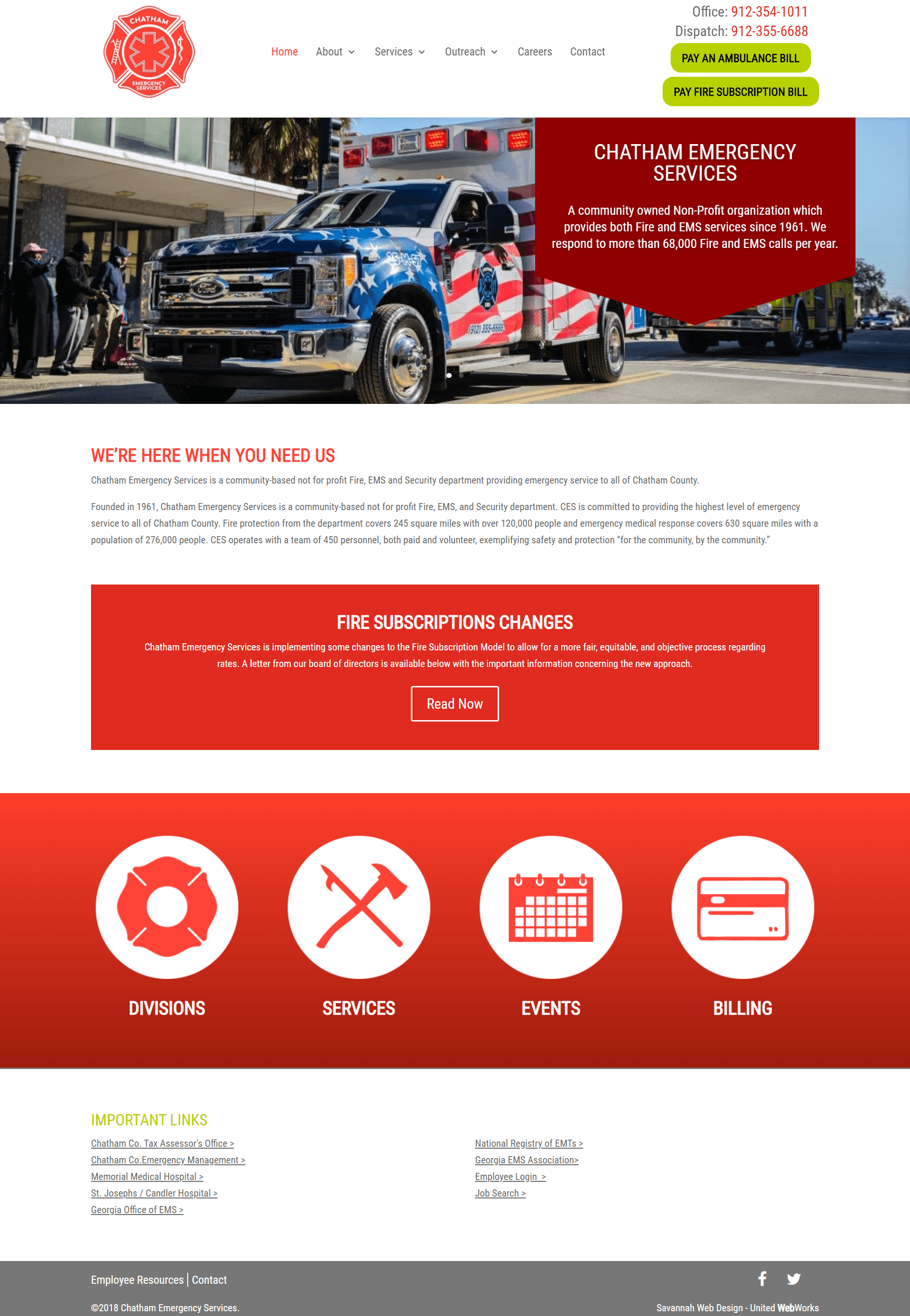 Emergency Services Website